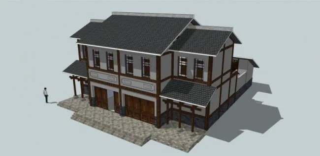 Sketchup Residential Model | Multi story Residential Buildings, Chinese Style