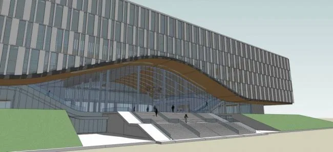 Sketchup Cultural Model | Multi story Library, Modern Style, Cultural Architecture