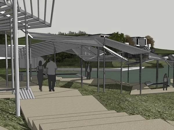 Modern Site Sketch Model in SketchUp