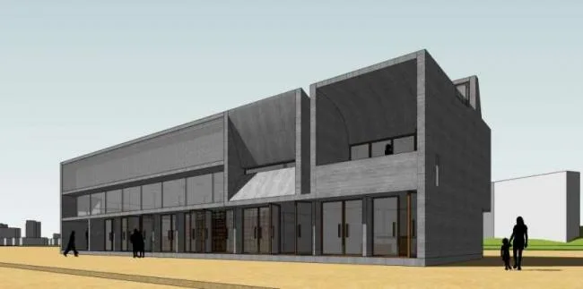 SketchUp Cultural Model: Modern Multi-Story Library Architecture