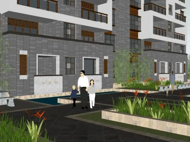 Sketchup Residential Model | High rise Residential Buildings, Modern Style