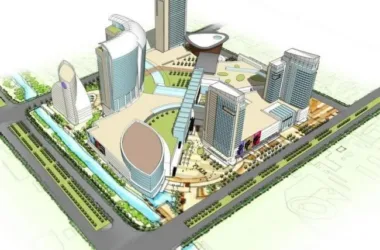SketchUp Complex Model: Multi-Story High-Rise Mixed-Use Commercial and Modern Office Building-BIM WORLD
