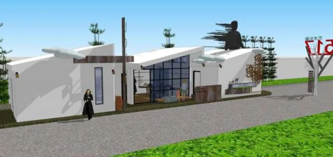 Sketchup Cultural Model | Multi story Cultural Corridor, Cultural Architecture, Modern Style