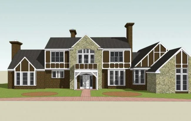 SketchUp Model of a French Classical Solo Villa