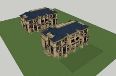 Classical Multi-Story Residential Model in SketchUp-BIM WORLD