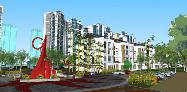 Sketchup Residential Model | Planning of High Rise Residential Communities, Residential Buildings, Modern Style