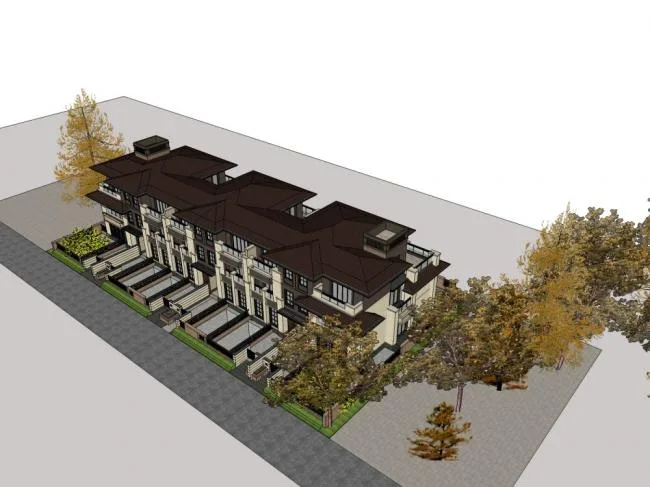Sketchup Villa Model | Townhouse, Classical Style