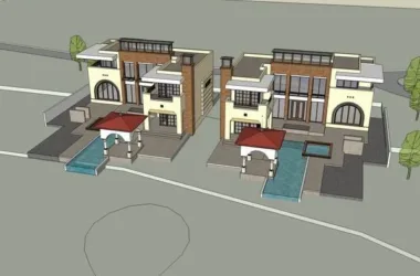 Modern Solo Villa Design in SketchUp-BIM WORLD