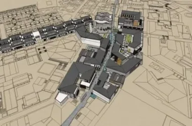 SketchUp Business Model: Multi-Story Commercial Street in Modern Chinese Style-BIM WORLD