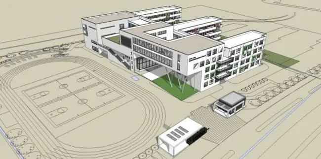 Sketchup School Model | Multi story School, Campus Educational Architecture, Modern Style