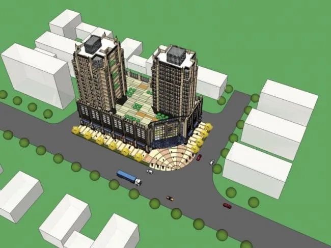 Sketchup Complex Model | Multi story Commercial and Residential Complex, Residential, Commercial, Classical Style