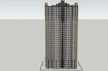 SketchUp Model of a 29-Story Classical High-Rise Residential Building-BIM WORLD