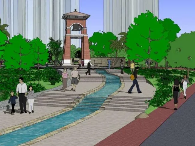Sketchup Landscape Model | Community Landscape, Residential Landscape, Classical Style