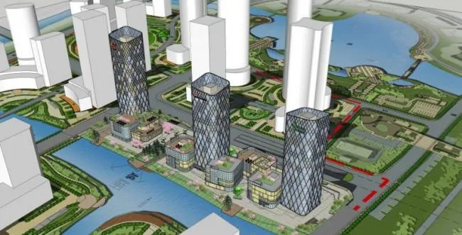 Sketchup Complex Model | Super high-rise commercial complex, office, hotel, modern style