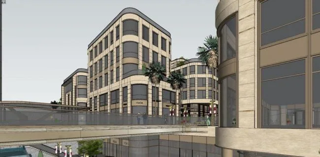 Sketchup Complex Model | Multi story High rise Mixed use, Commercial Complex, High rise Residential, Modern Style