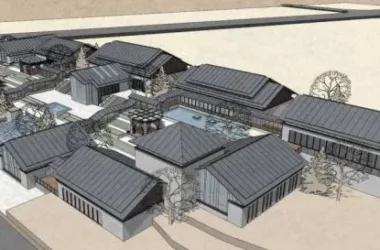 SketchUp Business Model: Designing a Chinese-Style Commercial Street-BIM WORLD