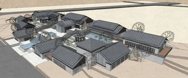SketchUp Business Model: Designing a Chinese-Style Commercial Street