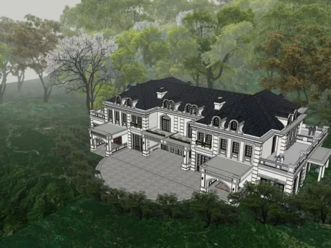 Sketchup Villa Model | Stacked Villa, Classical Style