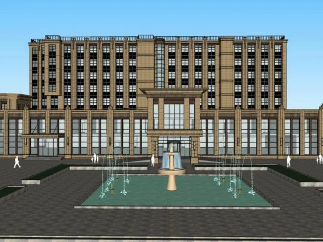 Sketchup Hotel Model | Multi story Hotel, Modern Style