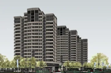Modern High-Rise Residential Buildings with Ground-Level Shops | SketchUp Model-BIM WORLD