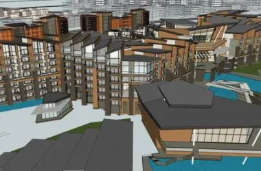 Modern Multi-Row Villa Model in SketchUp-BIM WORLD