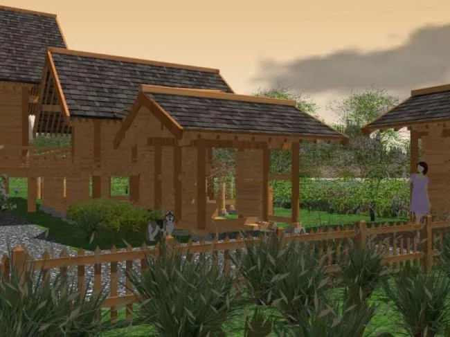 Sketchup Villa Model | Solo Villa, Chinese Style