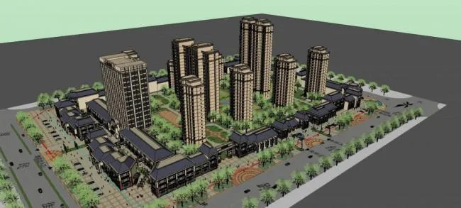 SketchUp Residential Models: High-Rise Buildings, Neighborhoods, Multi-Story Malls, and Classical French-Style Commercial Spaces