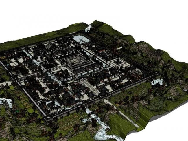 Sketchup Ancient Architecture Model | Multi story Ancient City, Chinese Style, Ancient Architecture