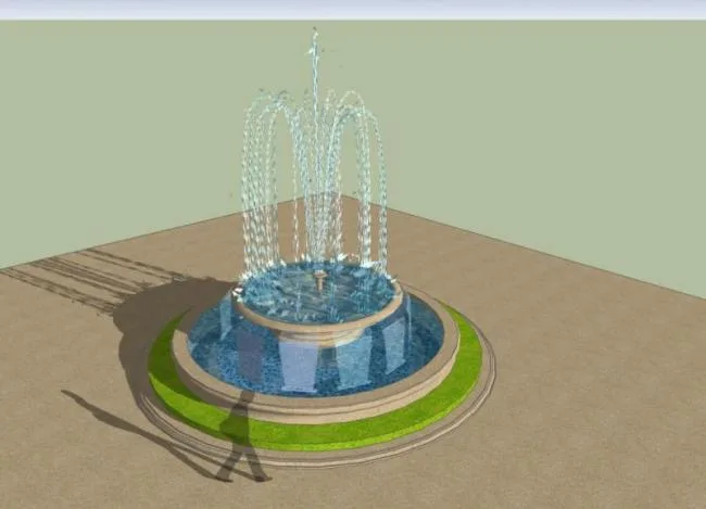 SketchUp Material Models: Central Pool and Material Components Explained