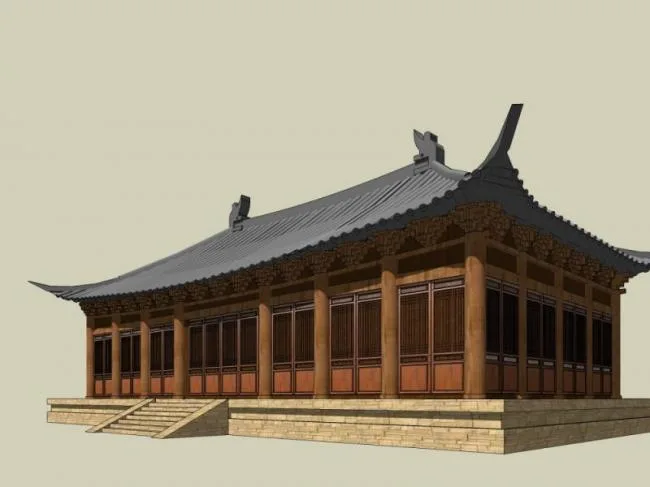 SketchUp Model of Multi-Story Ancient Chinese Architecture