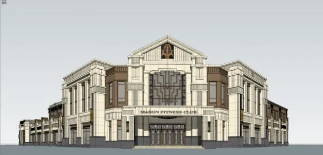 Sketchup Business Model | Sales Office, European Style, Classical Style