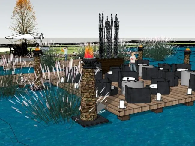Sketchup Landscape Model | Commercial Landscape, Modern Style