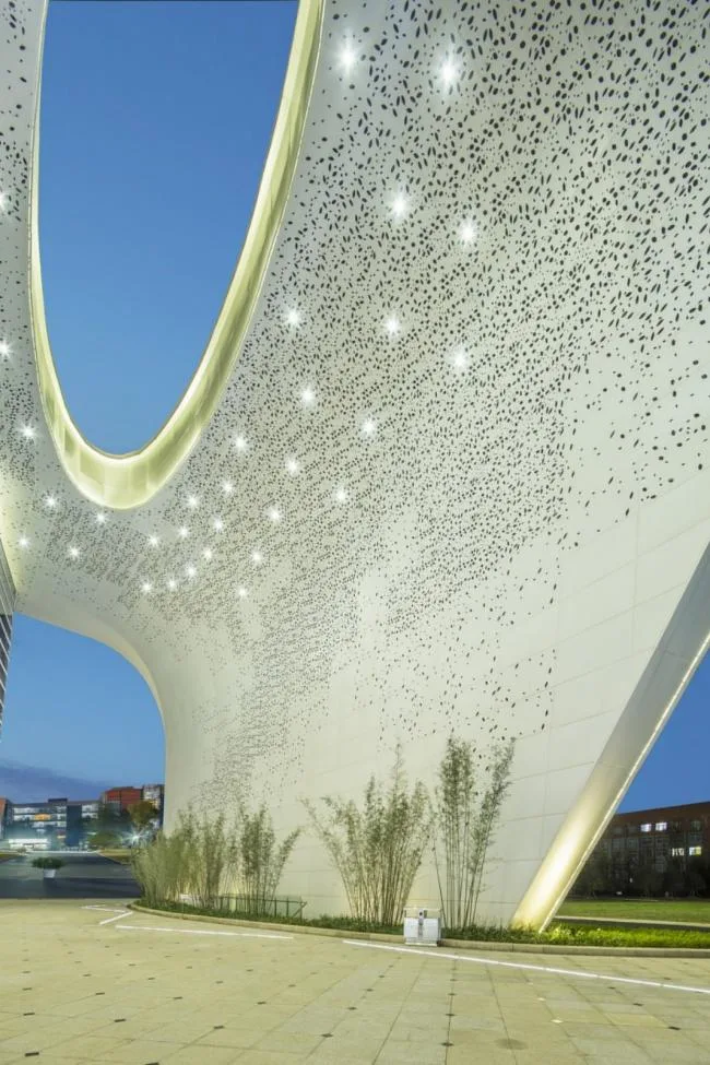 BIM Architecture | Like Crystal Clear Lantern Petals Wrapping the stamens: Chongqing Real Estate Vocational College Library/Paiang International Architectural Design Consultant
