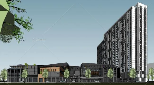 Sketchup Business Model | Liu Laogen Grand Stage Chinese Style, Multi story Modern Commercial Street