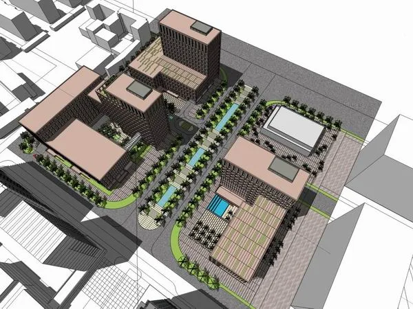 Sketchup Office Model | High rise Office Building, Modern Style