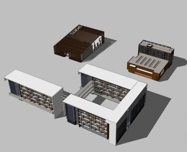 Sketchup School Model | Multi story School, Modern Style, Educational Architecture