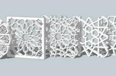 SketchUp Material Model: Islamic Pattern for Landscape Design-BIM WORLD