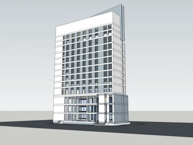 Sketchup Hotel Model | High rise Hotel, Modern Style
