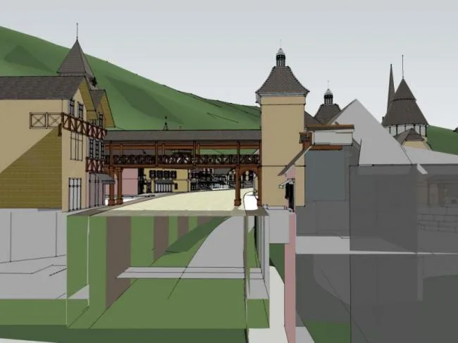 Sketchup Business Model | Multi story Commercial Street, Classical Style