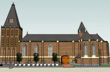 SketchUp Cultural Model: Multi-Story Classical Church Architecture-BIM WORLD