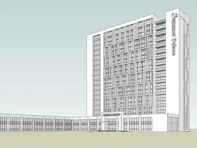 Sketchup Hotel Model | High rise Hotel, Modern Style