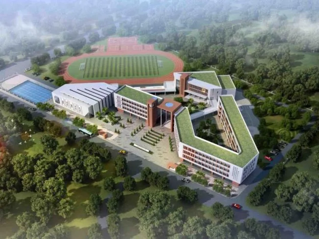 Sketchup School Model | Multi story Elementary School, Campus Educational Architecture, Modern Style