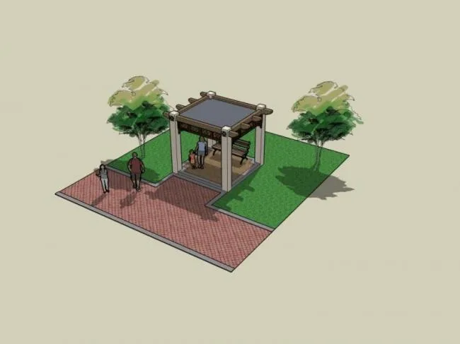 Sketchup Landscape Model | Pavilion Landscape, Chinese Style
