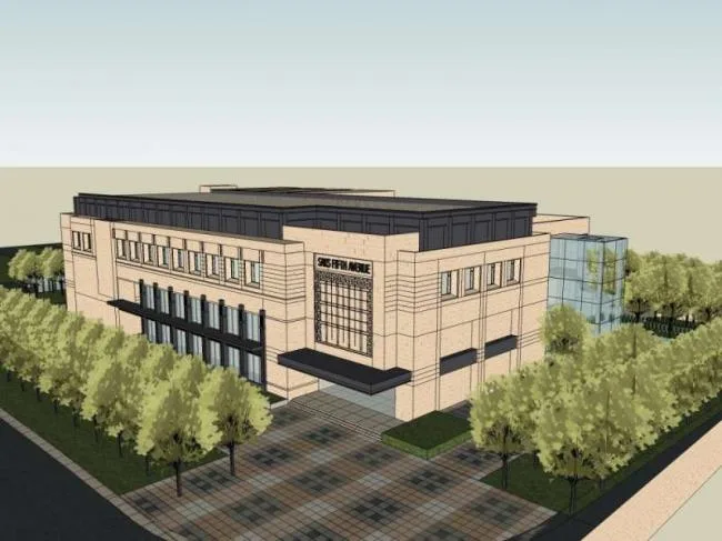Sketchup Business Model | Multi story Commercial Club, Modern Style
