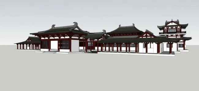 Sketchup Ancient Architecture Model | Ancient Architecture, Multi story Temple, Religion, Chinese Style