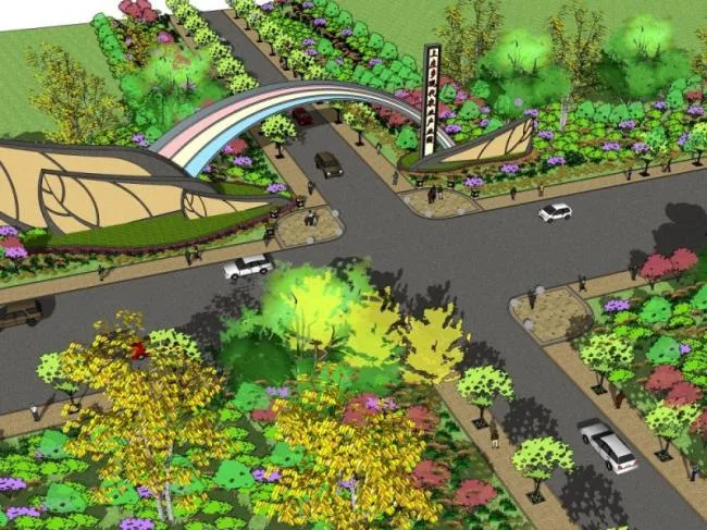 Sketchup Landscape Model | Street Landscape, Modern Style
