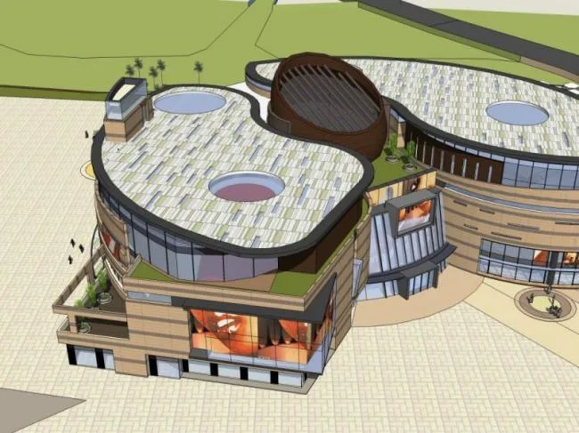 Modern Multi-Story Commercial Complex Designed in SketchUp