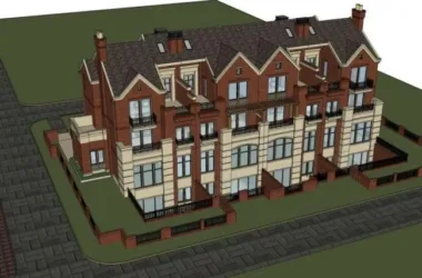 Classical Style Townhouse Villa Model in SketchUp-BIM WORLD