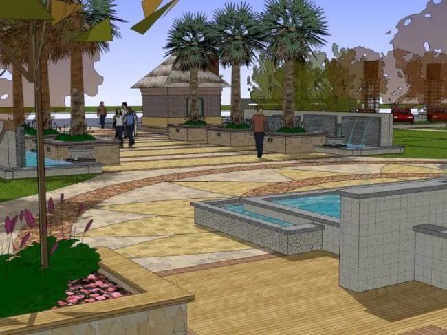 Sketchup Landscape Model | Residential Landscape, Residential Landscape, Classical Style