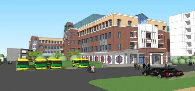Sketchup School Model | Multi story School, Teaching Building, Campus, Educational Building, Modern Style